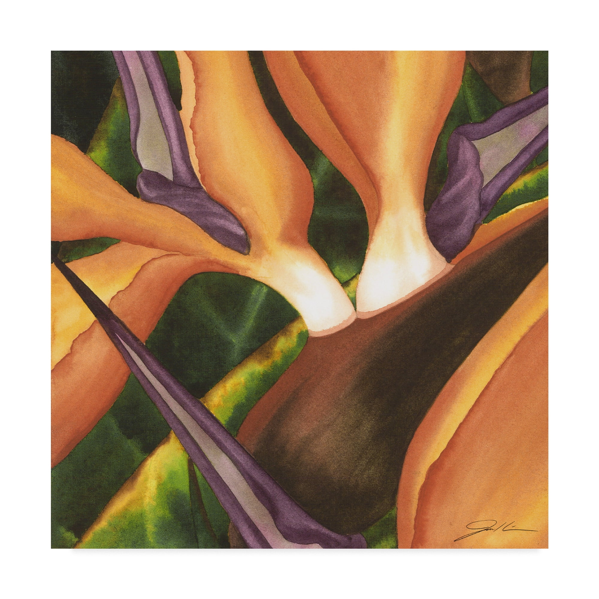 Trademark Fine Art 'Bird of Paradise Tile II' Canvas Art by Jason Higby