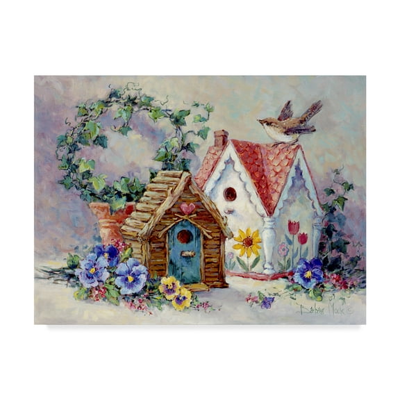 Trademark Fine Art 'Birdhouse Collection 1' Canvas Art by Barbara Mock