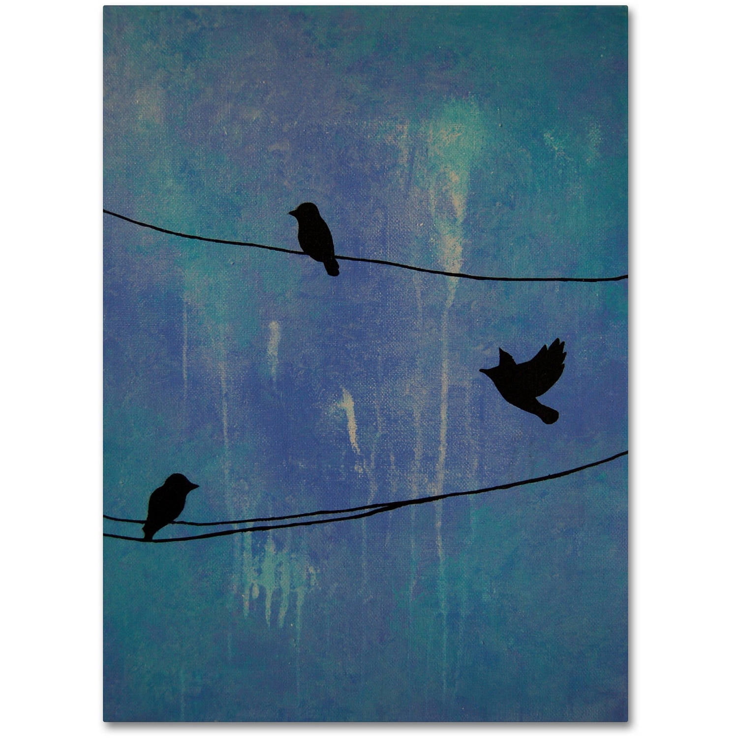 Trademark Fine Art "Birds Arrival" Canvas Art by Nicole Dietz