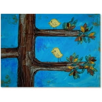 Trademark Fine Art "Birds in a Tree Mixed Media" Canvas Art by Nicole Dietz