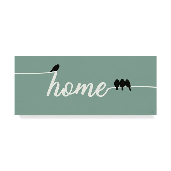 Trademark Fine Art 'Birds on Words II' Canvas Art by Pela