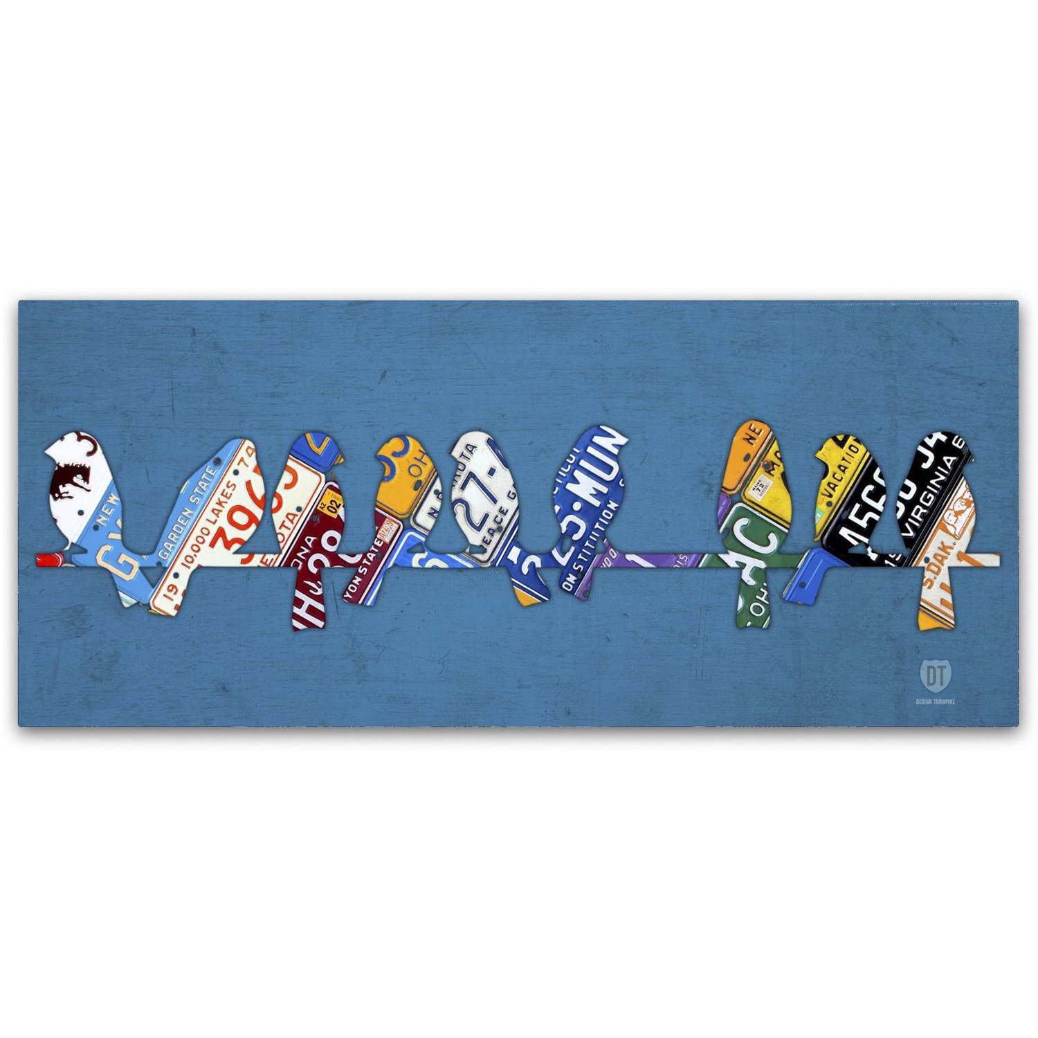 Trademark Fine Art 'Birds on a Wire' Canvas Art by Design Turnpike