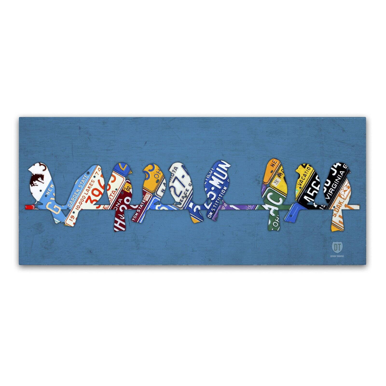 Trademark Fine Art 'Birds on a Wire' Canvas Art by Design Turnpike