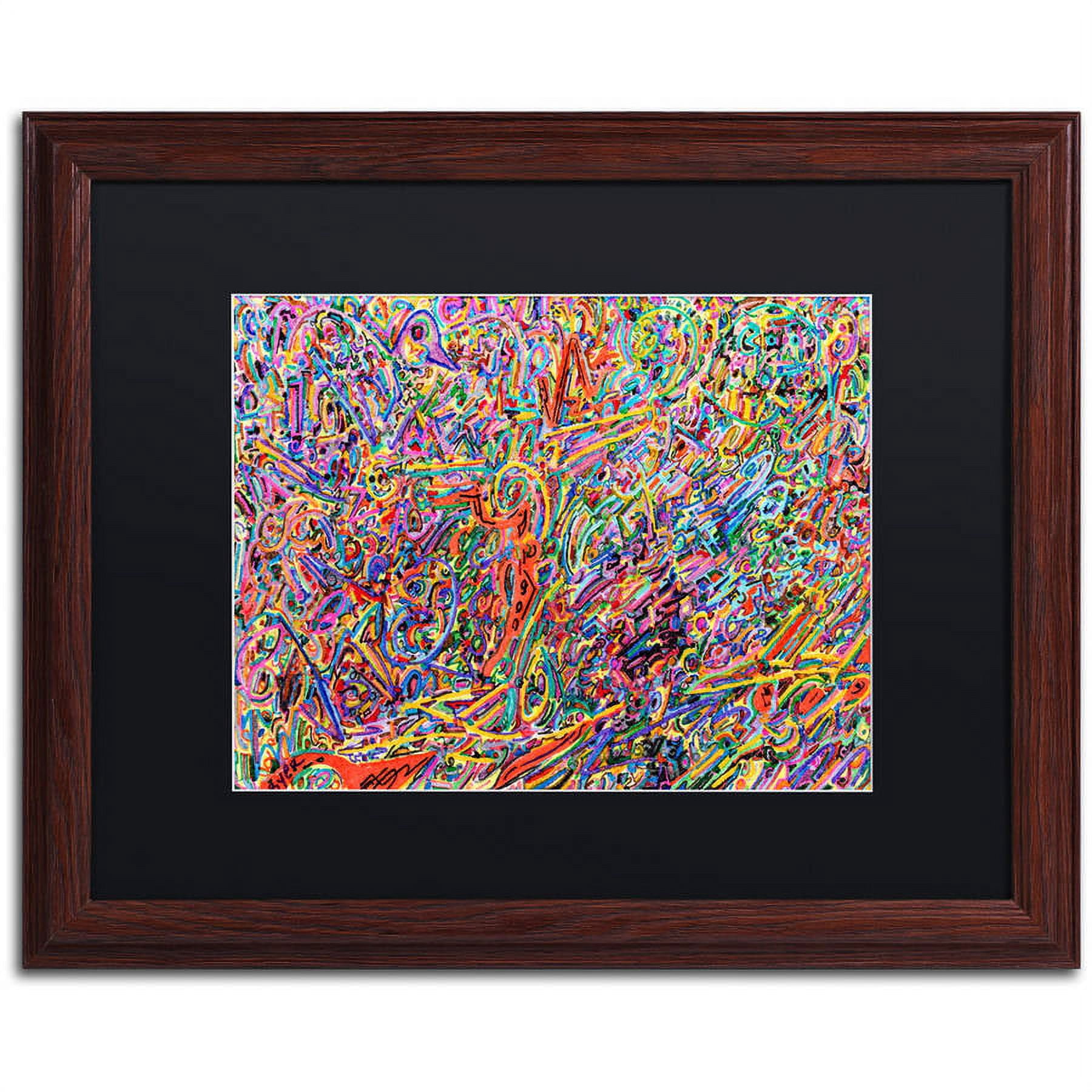 Trademark Fine Art "Birds vs Aliens" Canvas Art by Josh Byer, Black Matte, Wood Frame