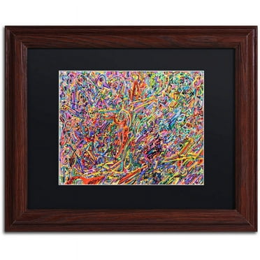 Trademark Fine Art "Birds vs Aliens" Canvas Art by Josh Byer, Black Matte, Wood Frame