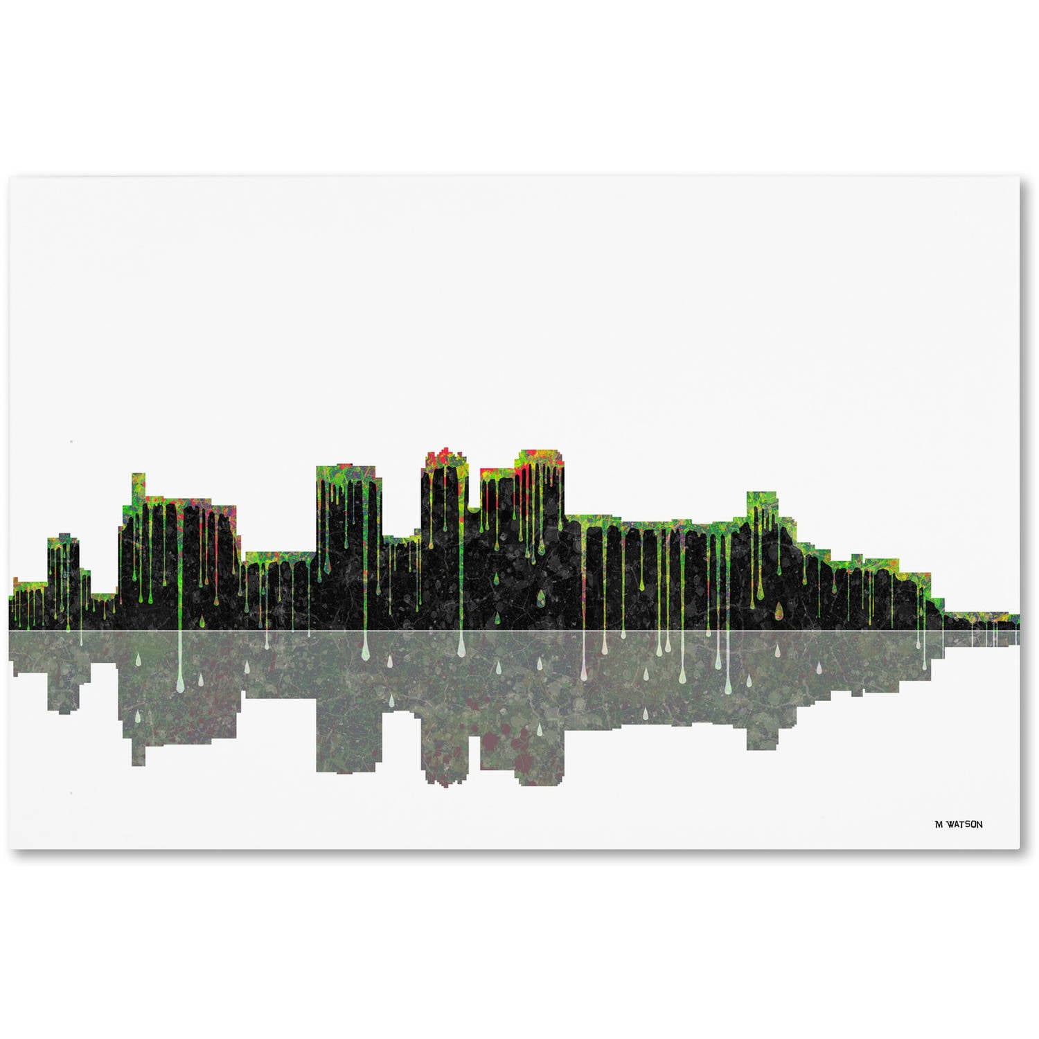 Trademark Fine Art "Birmingham Alabama Skyline 2" Canvas Art by Marlene Watson