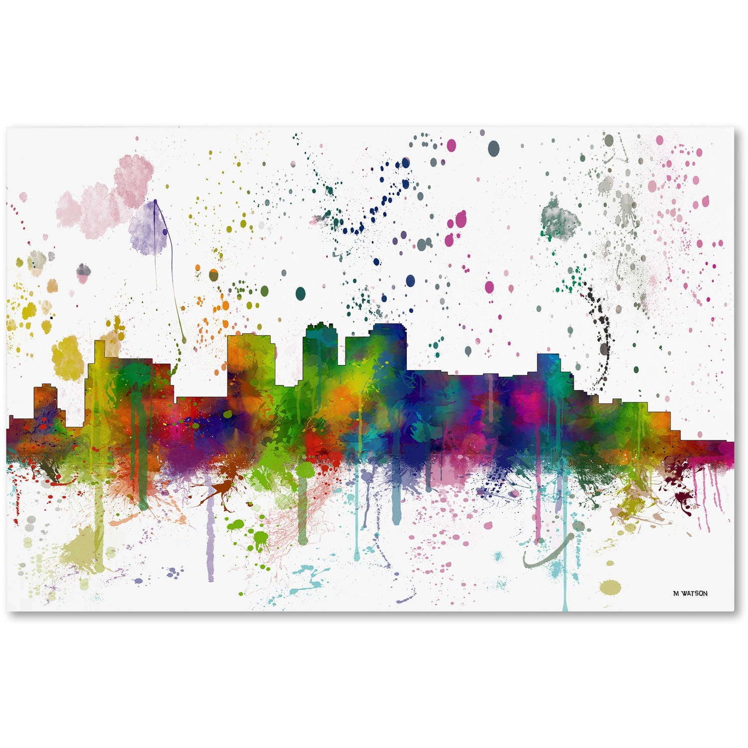 Trademark Fine Art "Birmingham Alabama Skyline Mclr-1" Canvas Art by Marlene Watson