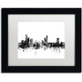 thumbnail image 1 of Trademark Fine Art "Birmingham England Skyline B&W" Canvas Art by Michael Tompsett, White Matte, Black Frame, 1 of 4