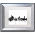 thumbnail image 1 of Trademark Fine Art "Birmingham England Skyline B&W" Canvas Art by Michael Tompsett, White Matte, Silver Frame, 1 of 4