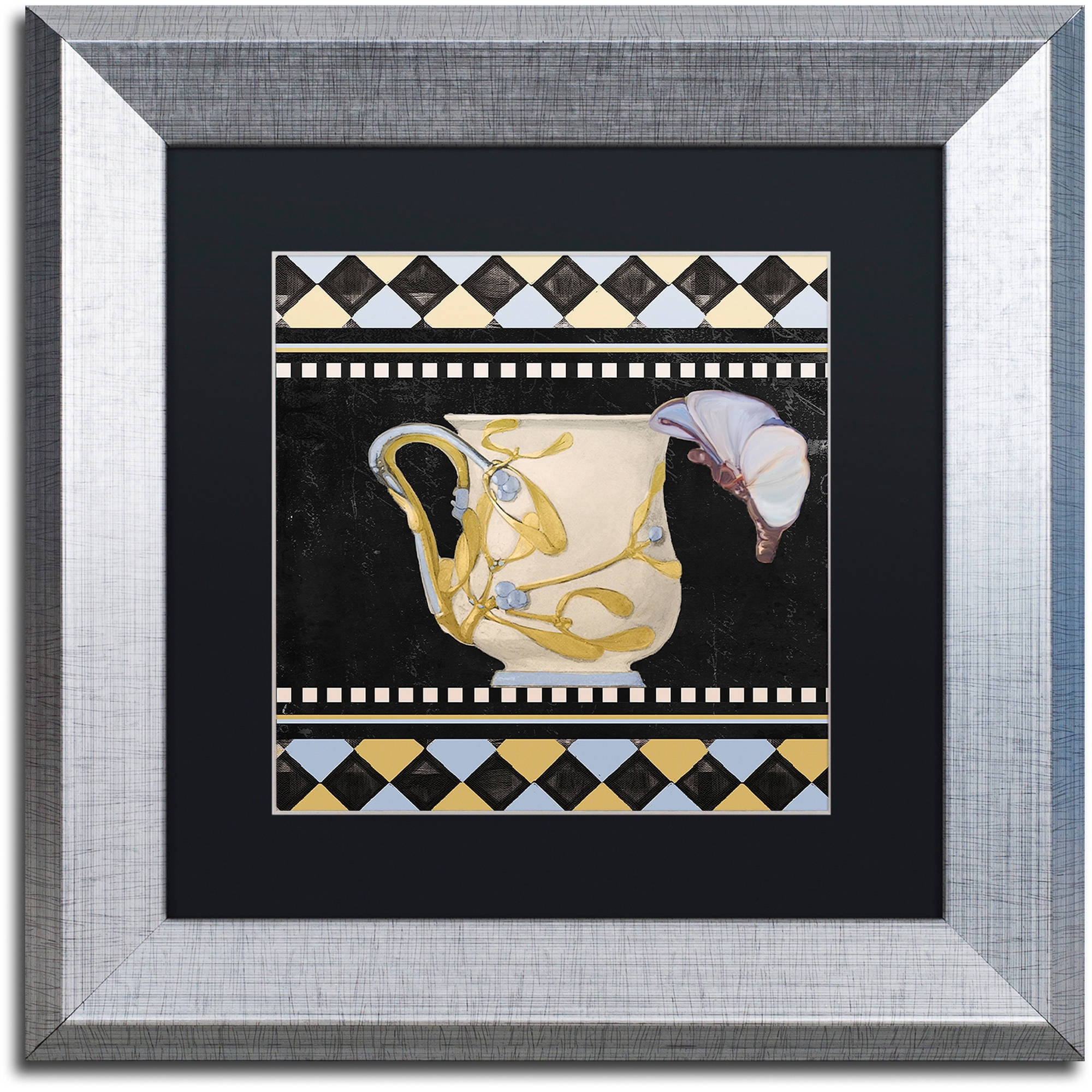 Trademark Fine Art "Bistro Nouveau I" Canvas Art by Color Bakery Black Matte, Silver Frame