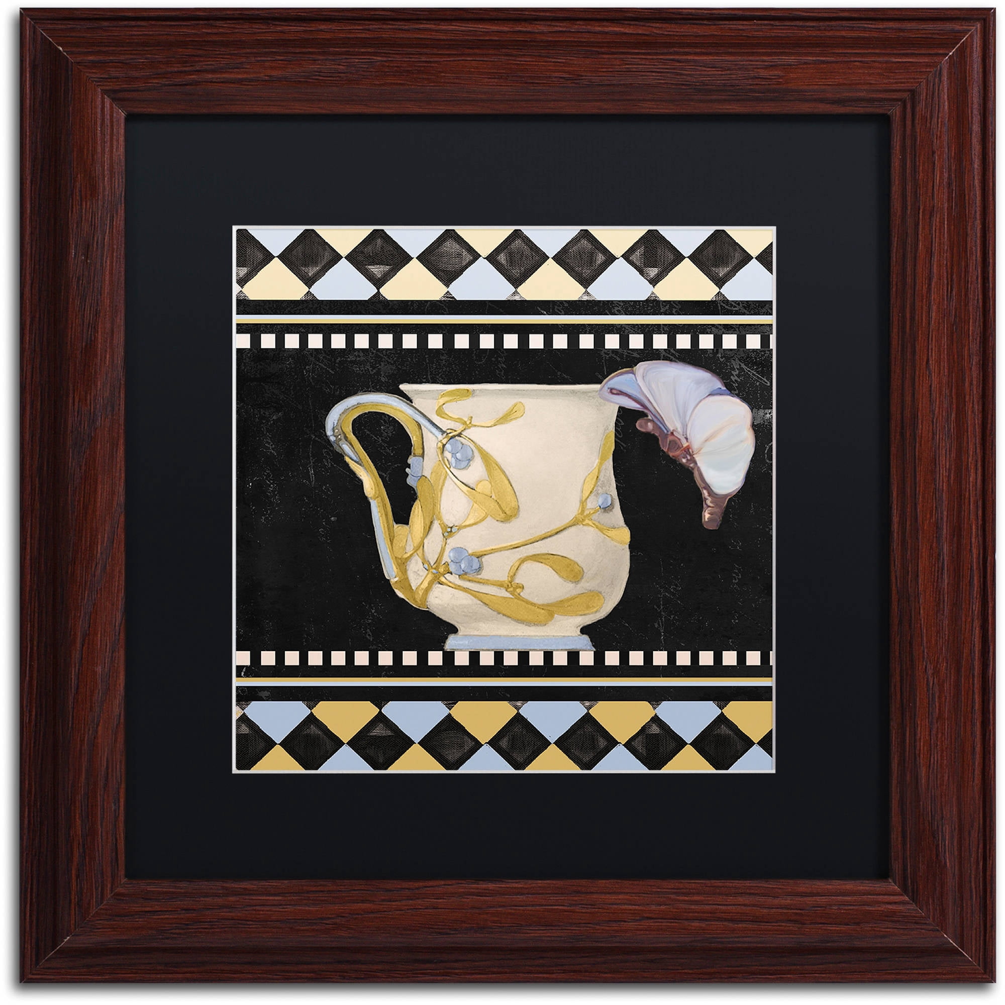 Trademark Fine Art "Bistro Nouveau I" Canvas Art by Color Bakery Black Matte, Wood Frame