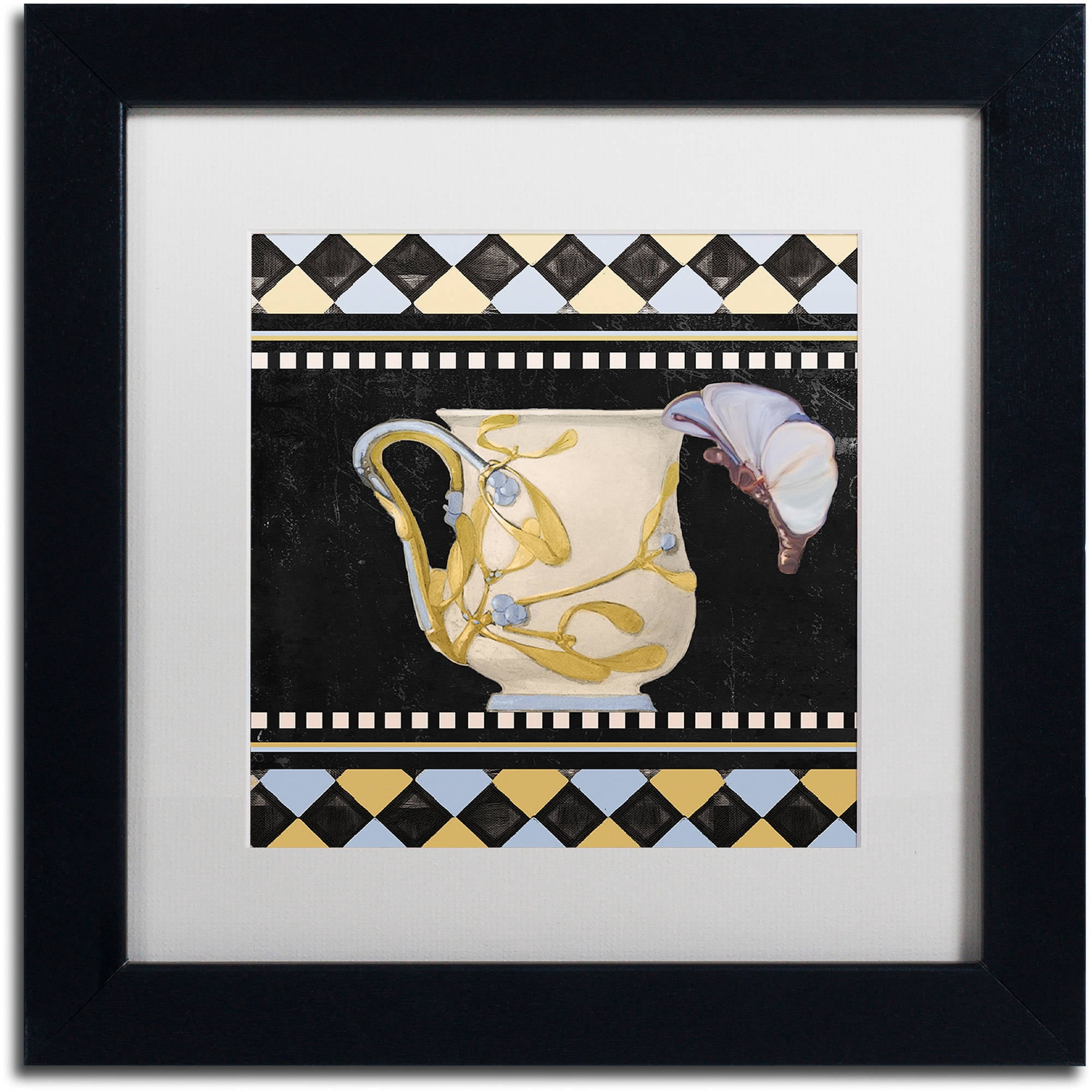 Trademark Fine Art "Bistro Nouveau I" Canvas Art by Color Bakery White Matte, Black Frame