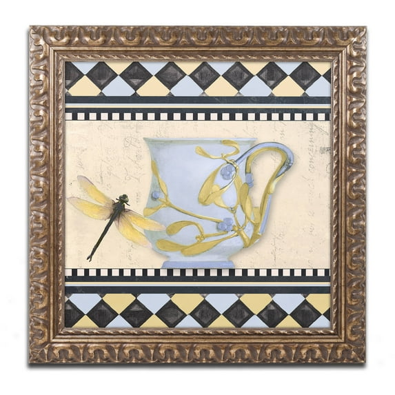 Trademark Fine Art "Bistro Nouveau II" Canvas Art by Color Bakery Gold Ornate Frame