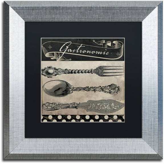 Trademark Fine Art "Bistro Parisienne II" Canvas Art by Color Bakery Black Matte, Silver Frame