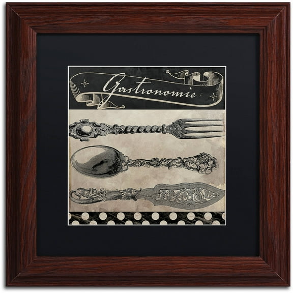 Trademark Fine Art "Bistro Parisienne II" Canvas Art by Color Bakery Black Matte, Wood Frame