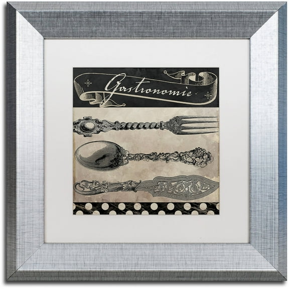Trademark Fine Art "Bistro Parisienne II" Canvas Art by Color Bakery White Matte, Silver Frame