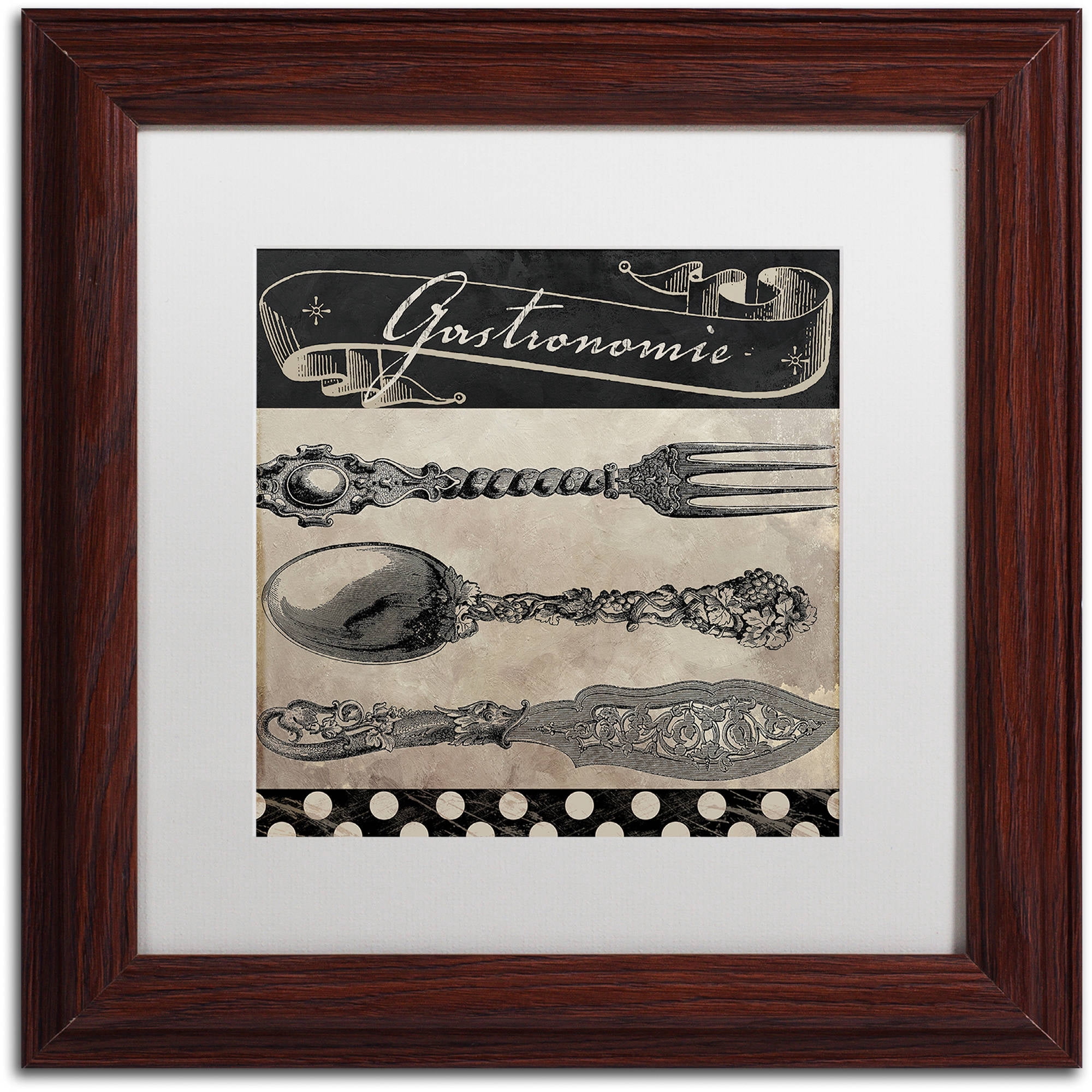 Trademark Fine Art "Bistro Parisienne II" Canvas Art by Color Bakery White Matte, Wood Frame