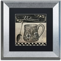 Trademark Fine Art "Bistro Parisienne III" Canvas Art by Color Bakery Black Matte, Silver Frame