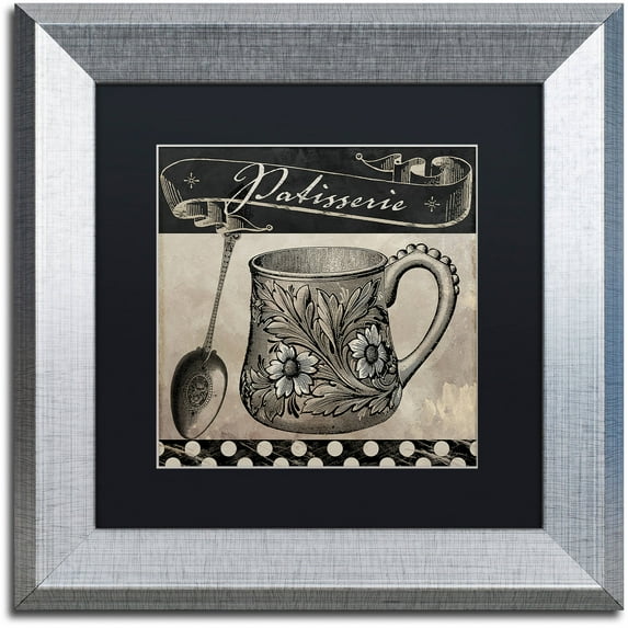 Trademark Fine Art "Bistro Parisienne III" Canvas Art by Color Bakery Black Matte, Silver Frame