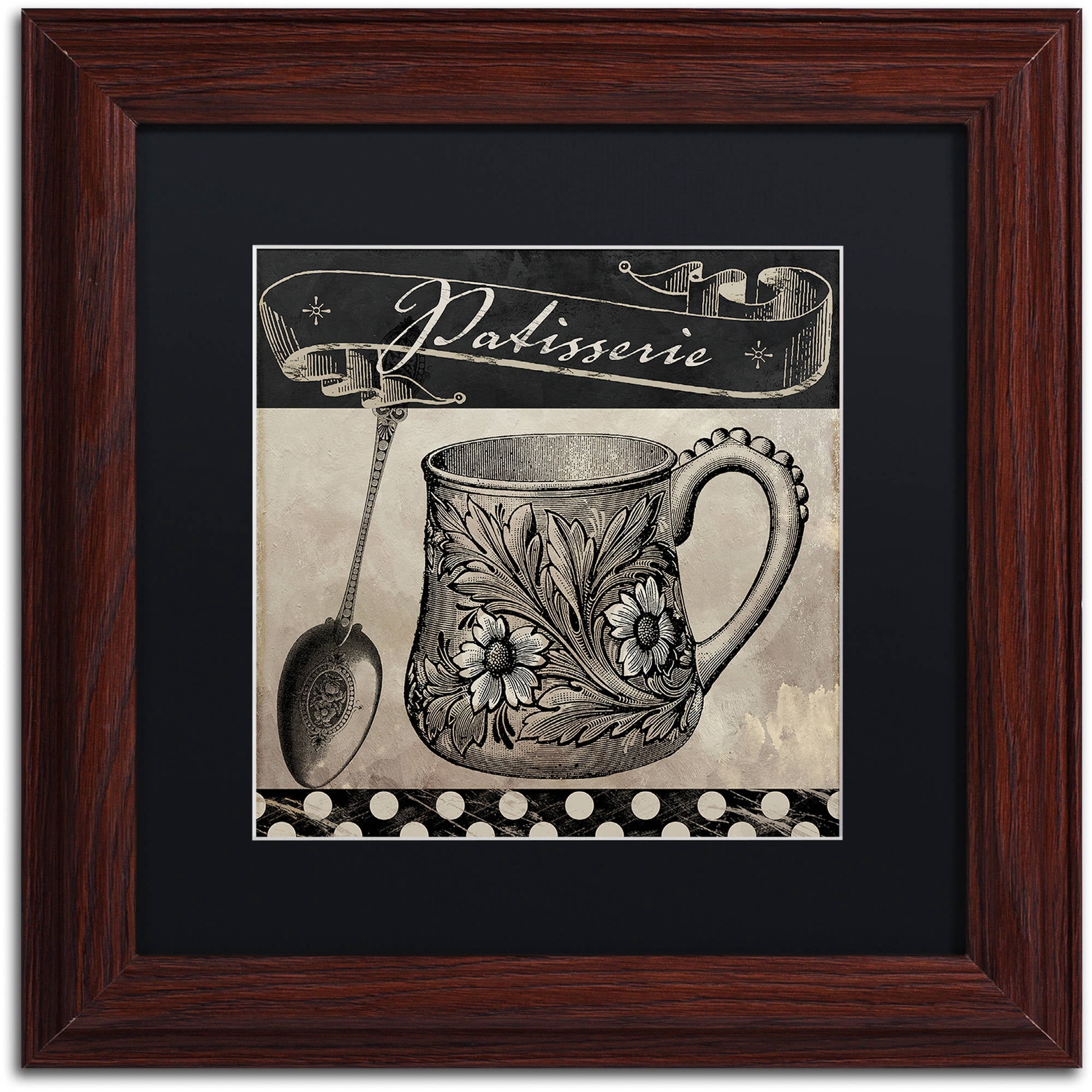 Trademark Fine Art "Bistro Parisienne III" Canvas Art by Color Bakery Black Matte, Wood Frame