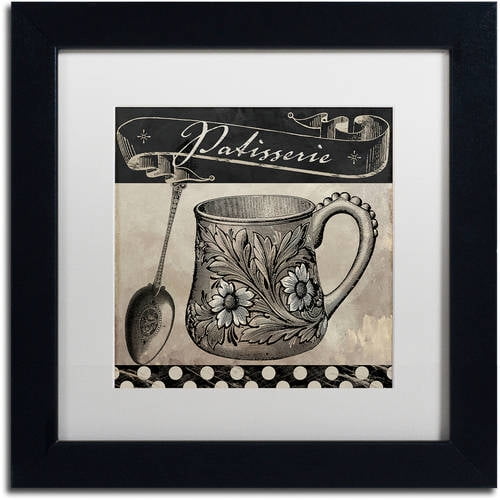 Trademark Fine Art "Bistro Parisienne III" Canvas Art by Color Bakery White Matte, Black Frame