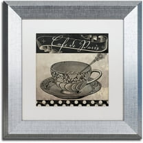 Trademark Fine Art "Bistro Parisienne IV" Canvas Art by Color Bakery White Matte, Silver Frame