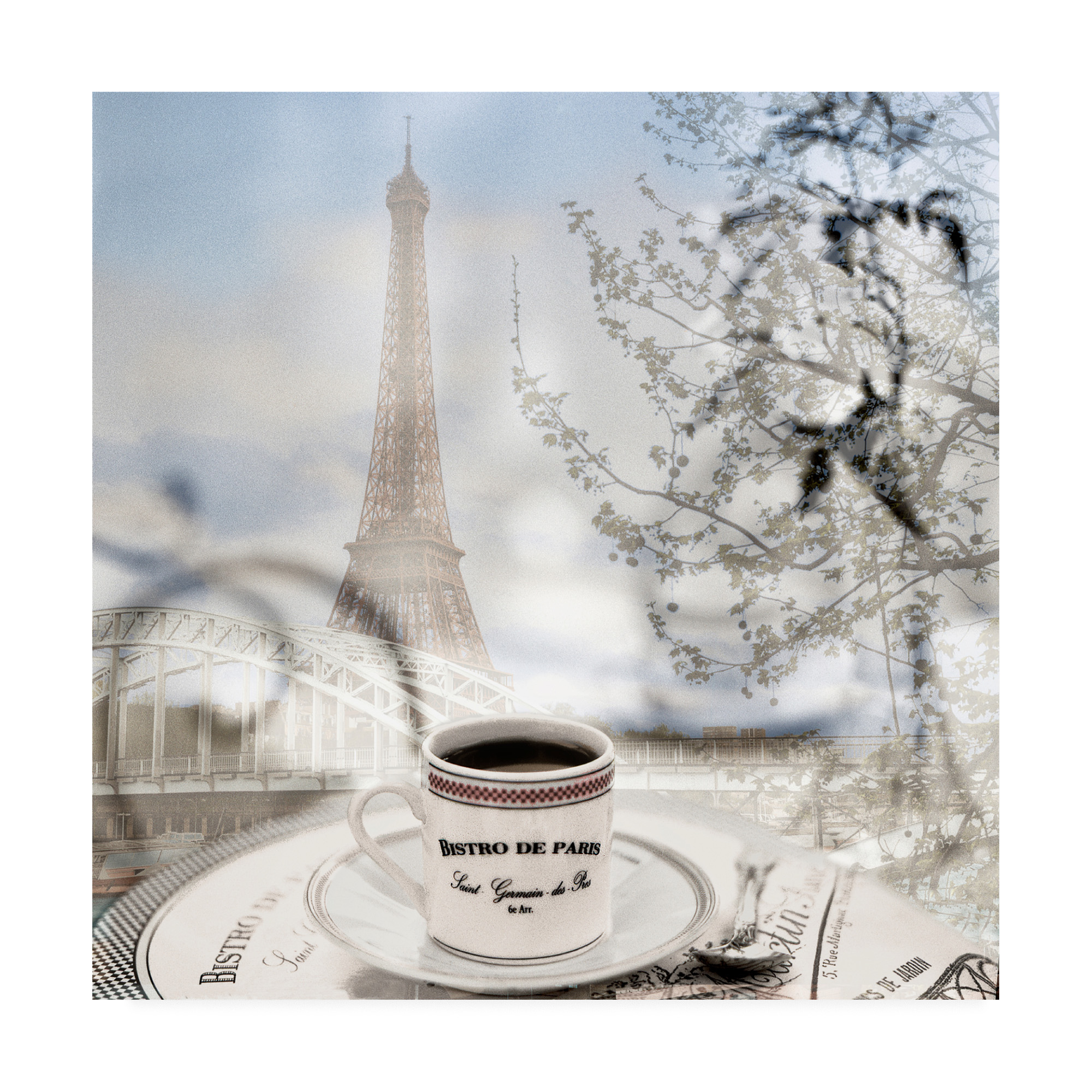 Trademark Fine Art 'Bistro de Paris #1' Canvas Art by Alan Blaustei