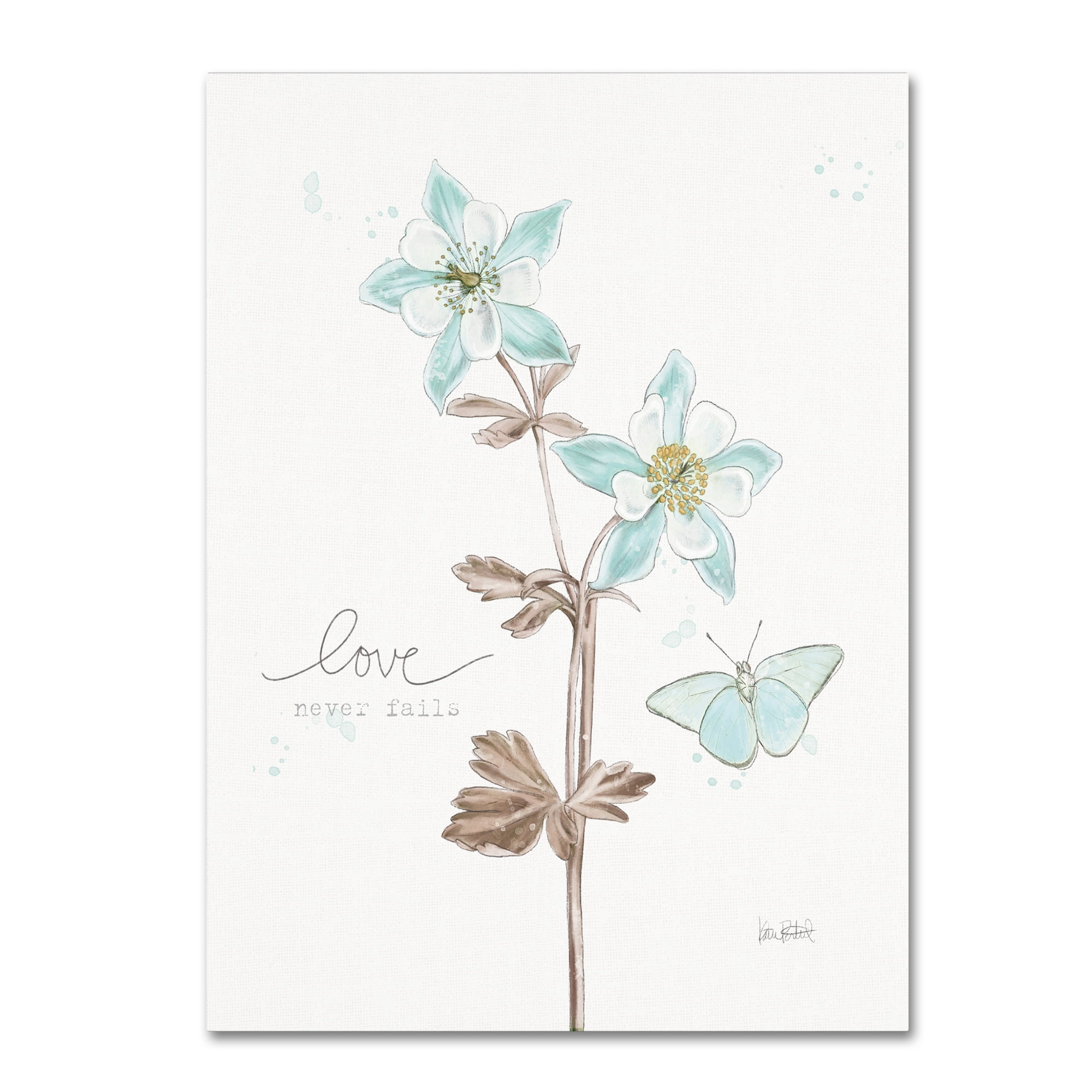 Trademark Fine Art 'Bits of Blue IV' Canvas Art by Katie Pertiet