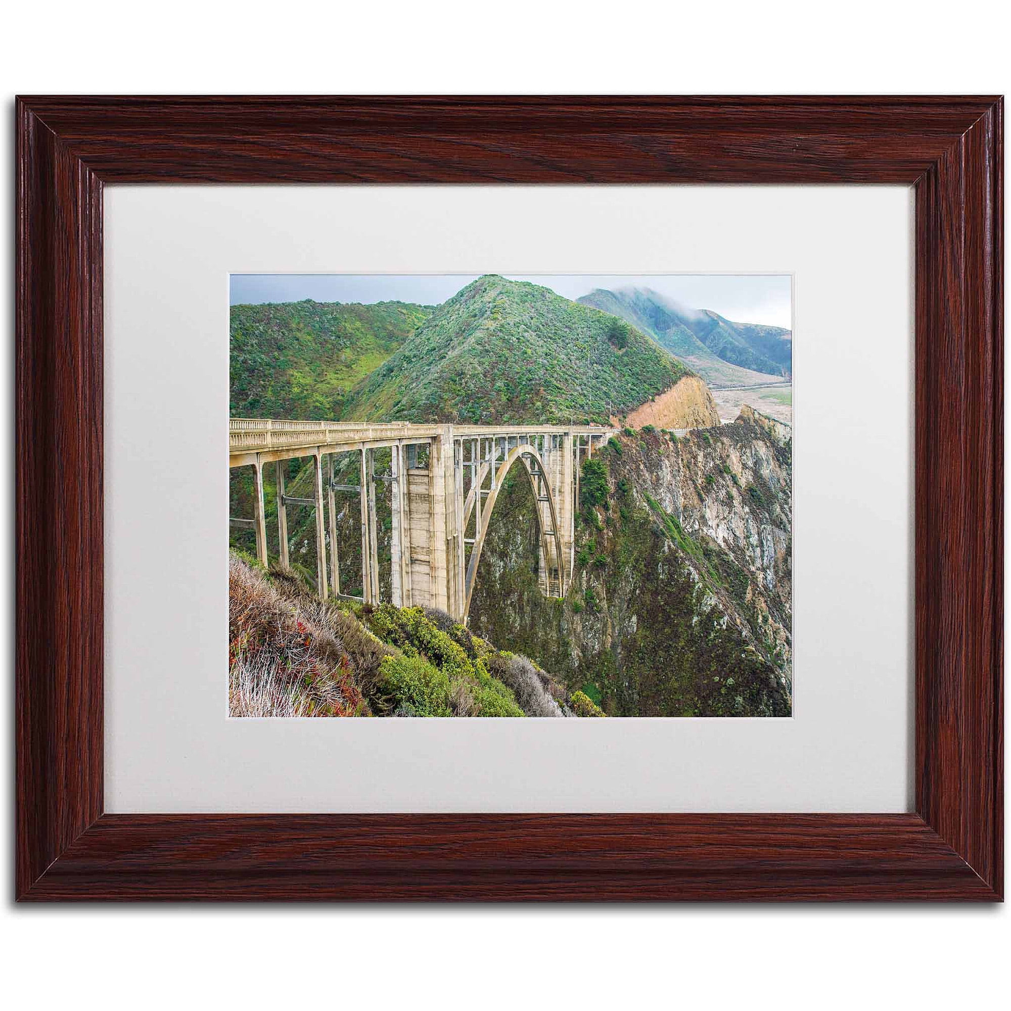 Trademark Fine Art "Bixby" Canvas Art by Pierre Leclerc, White Matte/Wood Frame
