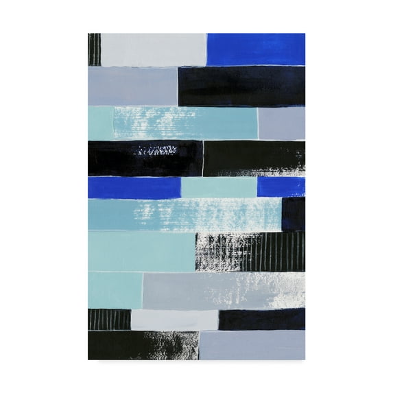 Trademark Fine Art 'Black And Blue Bricks II' Canvas Art by Grace Popp