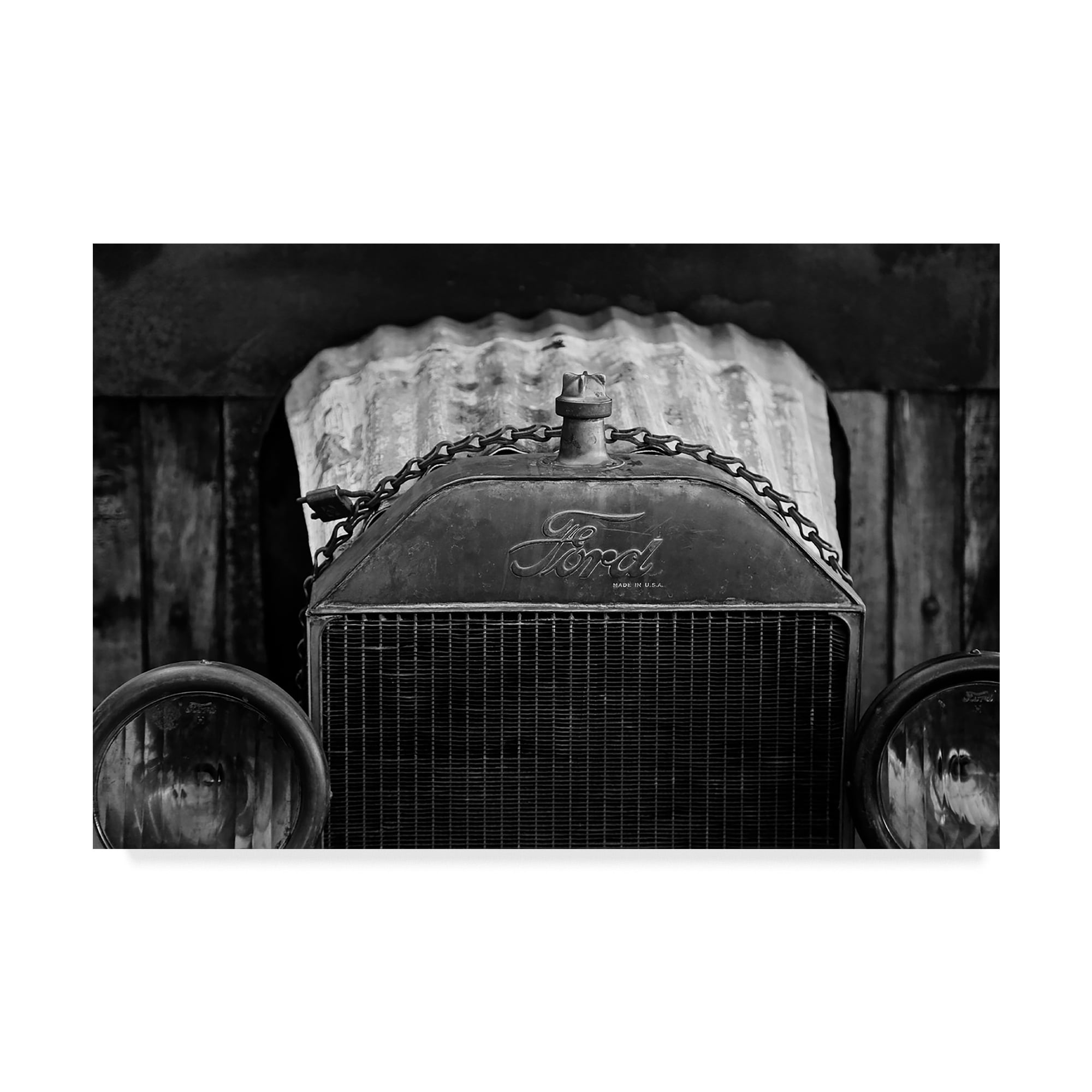 Trademark Fine Art 'Black And White Model T' Canvas Art by American School