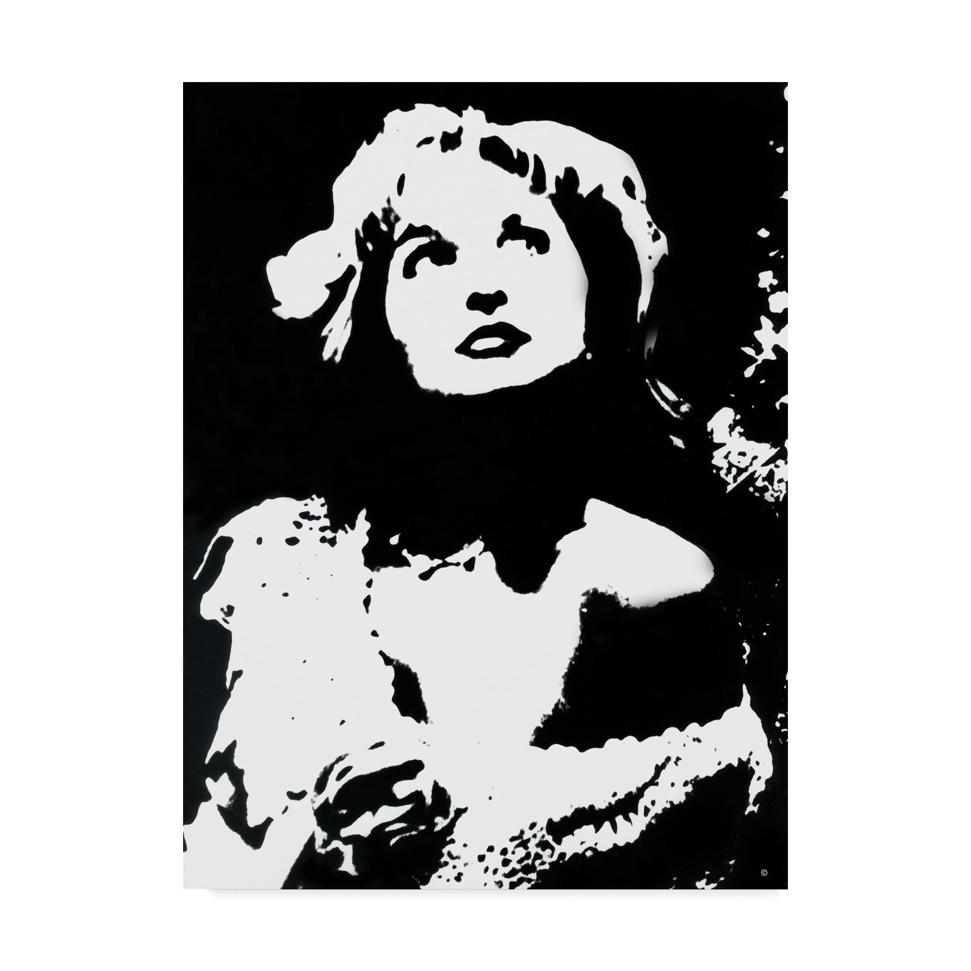 Trademark Fine Art 'Black And White Portrait' Canvas Art by Audrey