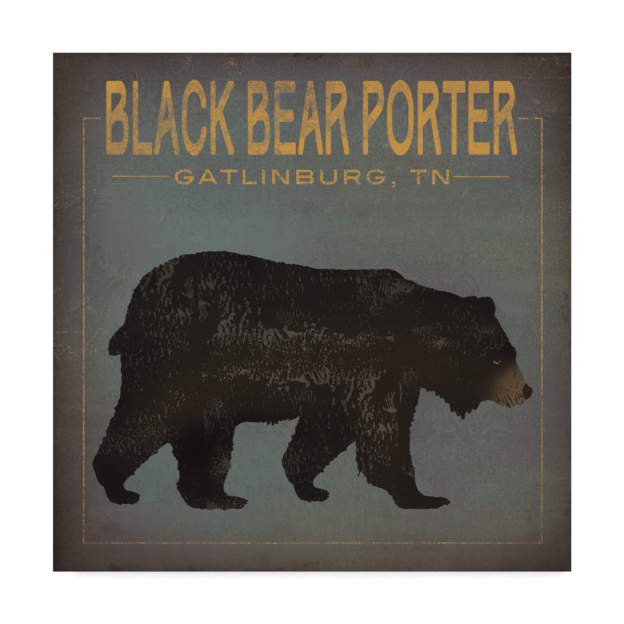 Trademark Fine Art 'Black Bear Porter' Canvas Art by Ryan Fowler