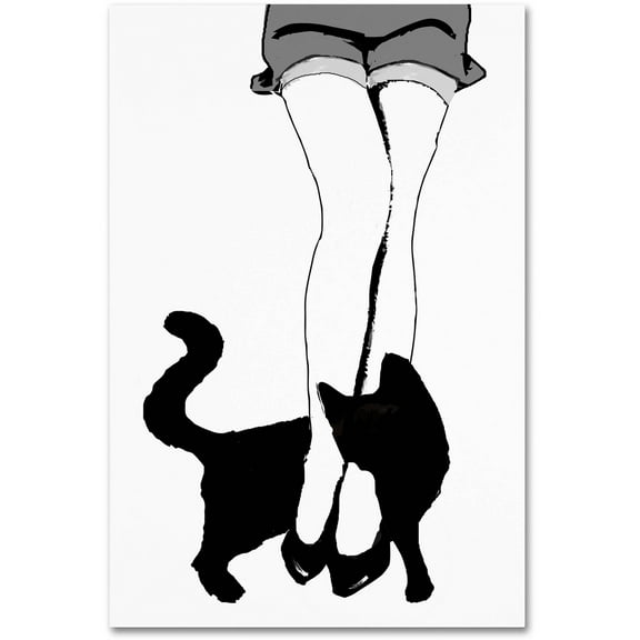 Trademark Fine Art "Black Cat" Canvas Art by Color Bakery