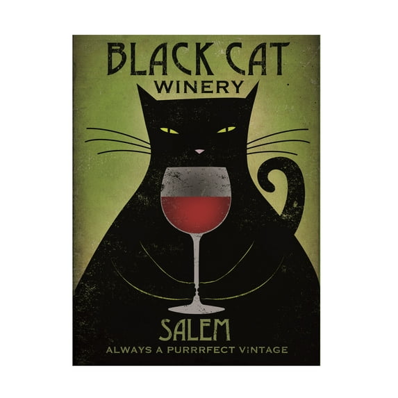 Ryan Fowler 'Black Cat Winery Salem' Canvas Art
