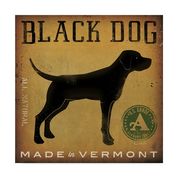 Trademark Fine Art 'Black Dog at Show v2' Canvas Art by Ryan Fowler