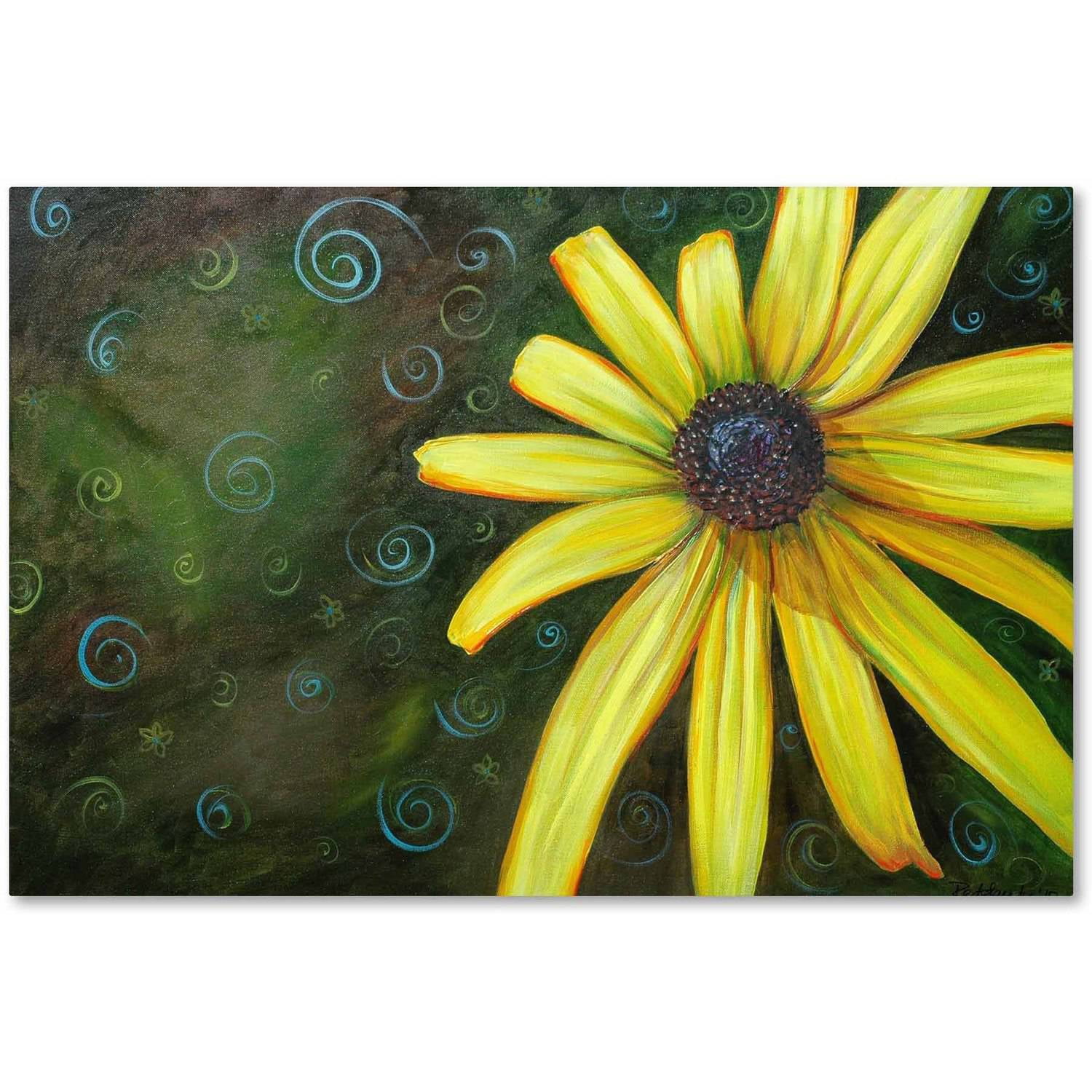 Trademark Fine Art "Black Eyed Susan" Canvas Art by Jennifer Redstreake