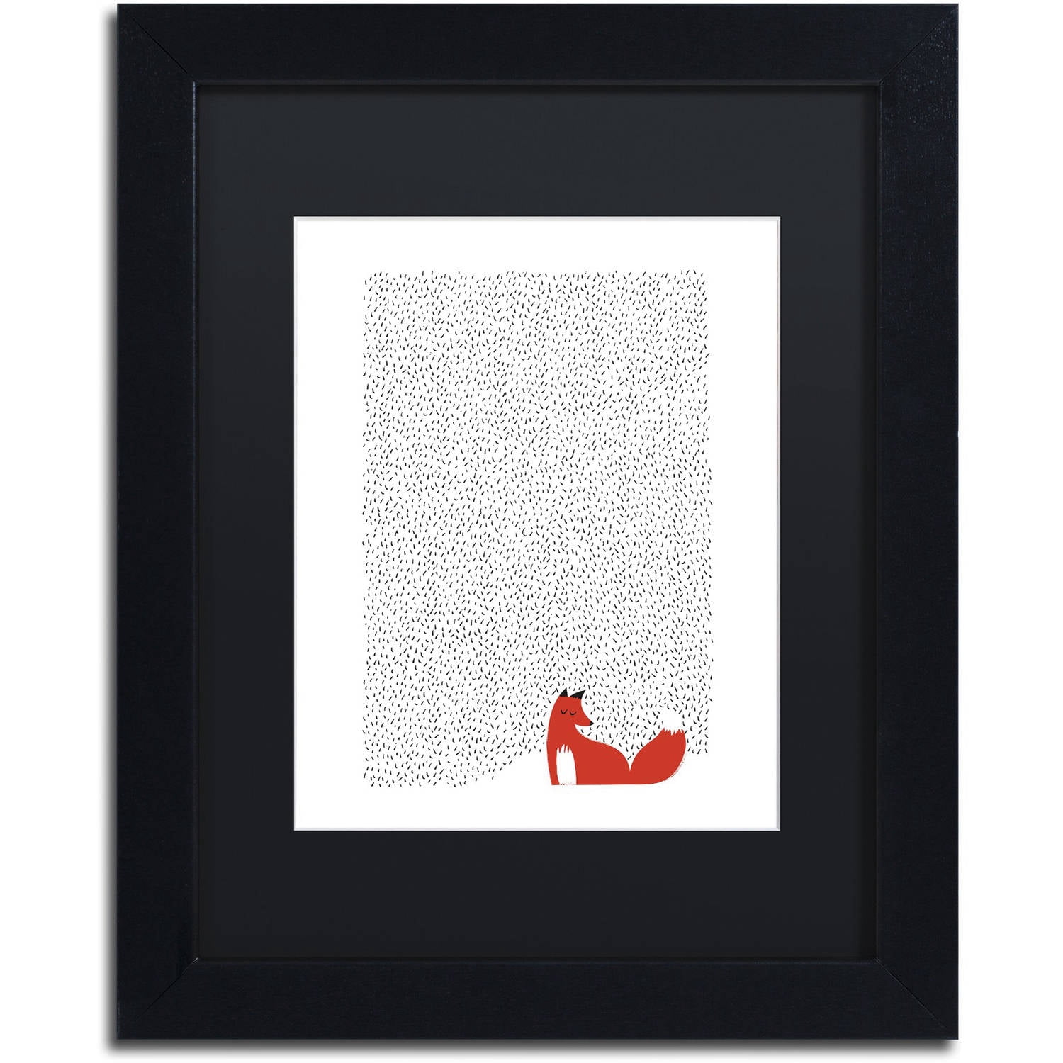 Trademark Fine Art 'Black Grass' Canvas Art by Robert Farkas, Black Matte, Black Frame
