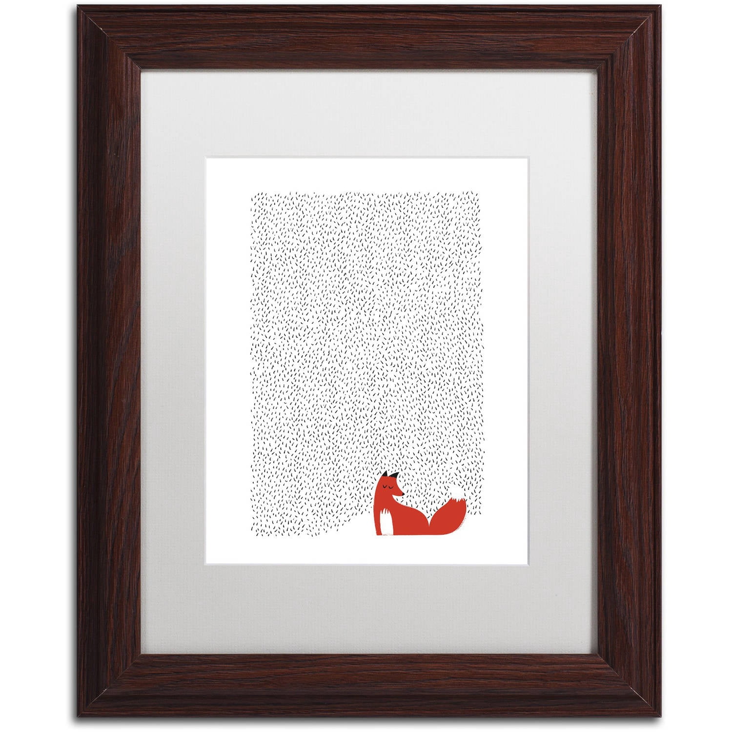 Trademark Fine Art 'Black Grass' Canvas Art by Robert Farkas, White Matte, Wood Frame