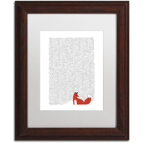 Trademark Fine Art 'Black Grass' Canvas Art by Robert Farkas, White Matte, Wood Frame