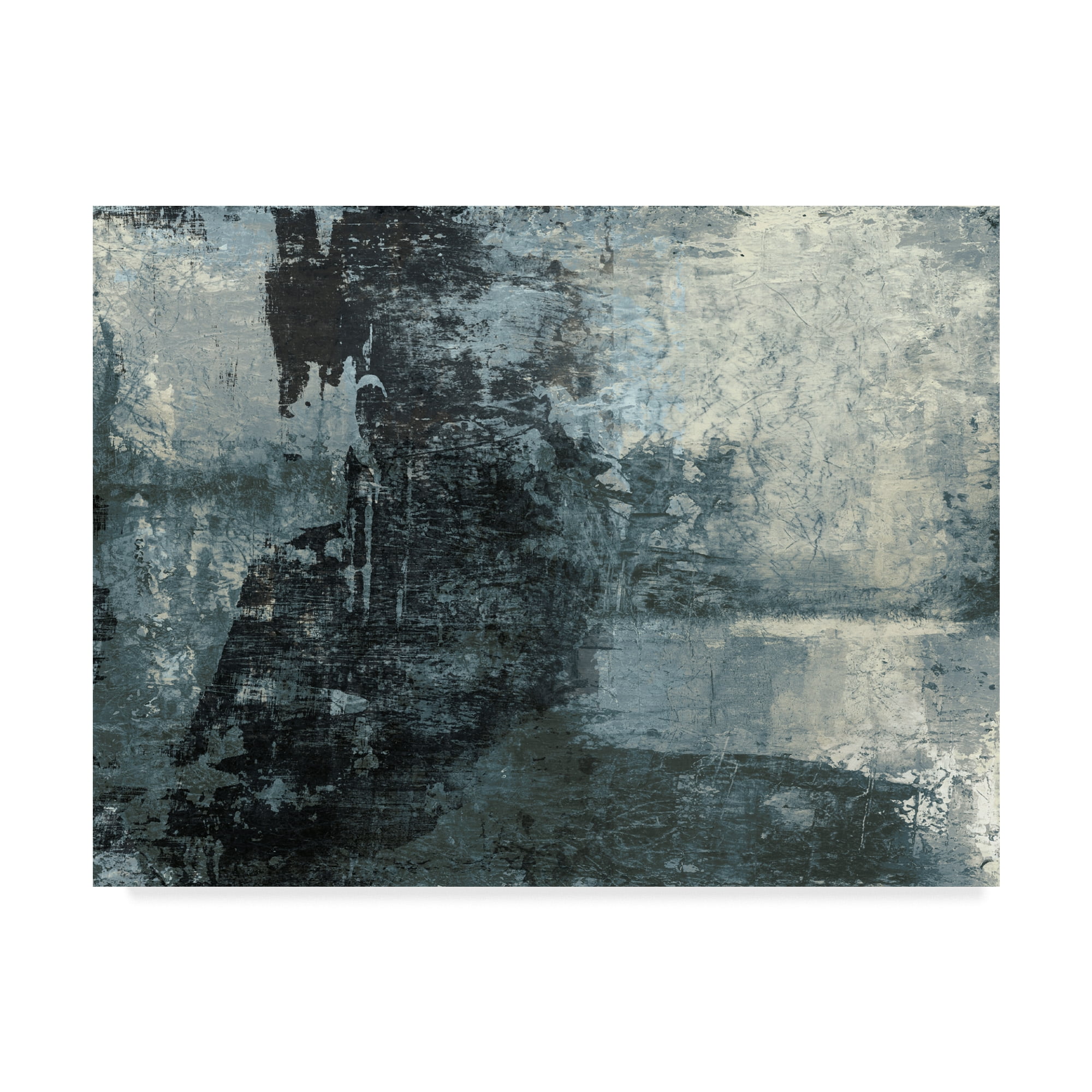 Trademark Fine Art 'Black & Grey & Blue III' Canvas Art by Studio W