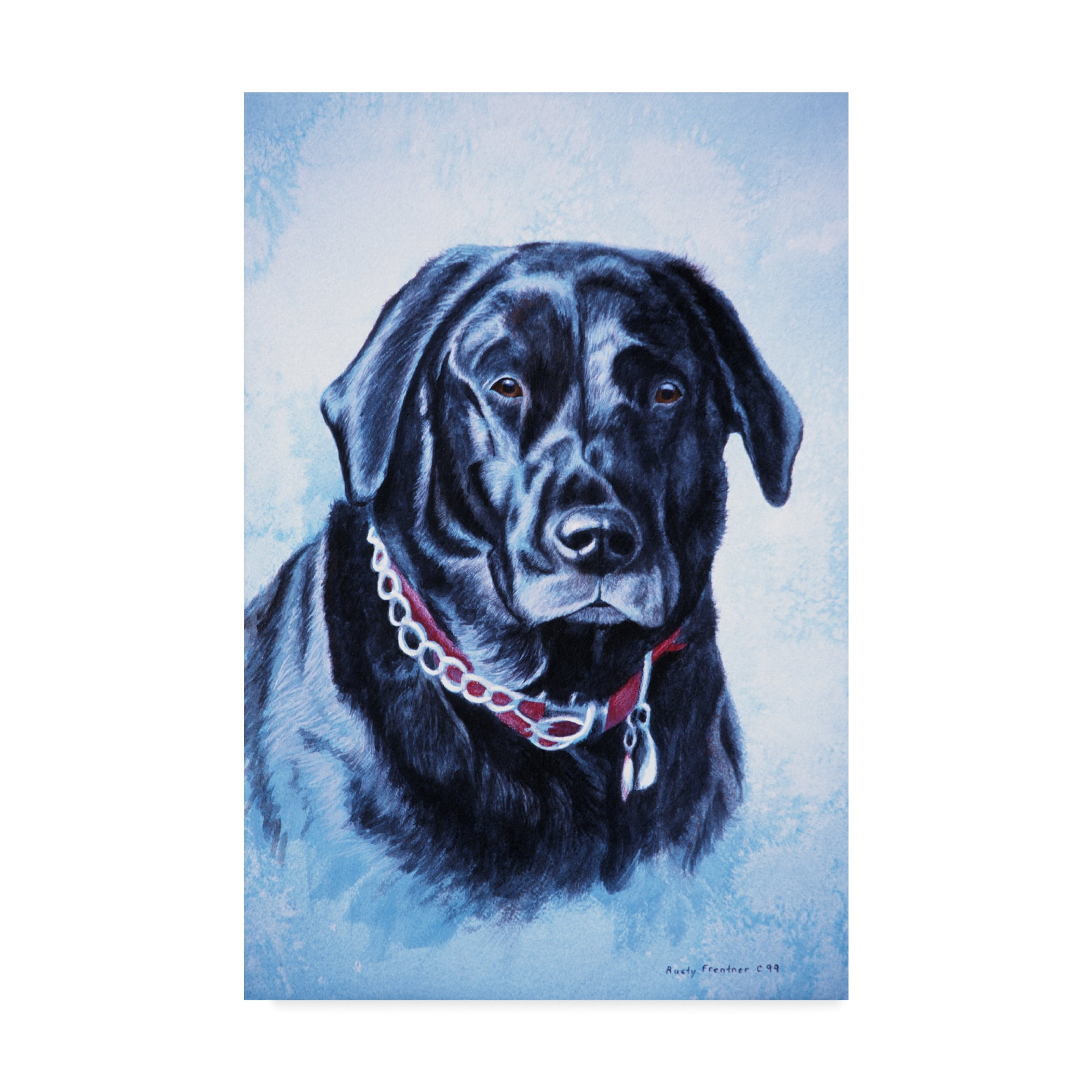 Trademark Fine Art 'Black Lab' Canvas Art by Rusty Frentner