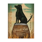Trademark Fine Art 'Black Lab Whiskey Kentucky Crop' Canvas Art by Ryan Fowler