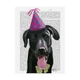 thumbnail image 1 of Trademark Fine Art 'Black Labrador With Party Hat' Canvas Art by Fab Funky, 1 of 3