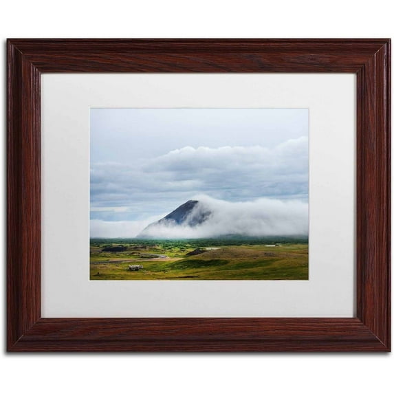 Trademark Fine Art 'Black Mountain Side' Canvas Art by Philippe Sainte-Laudy, White Matte, Wood Frame