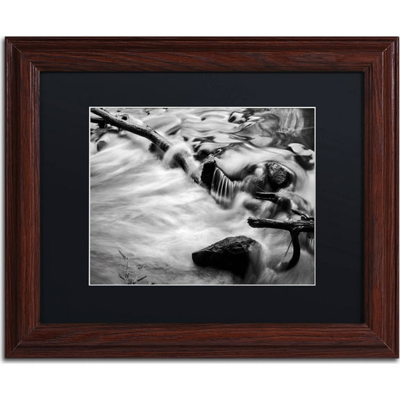 Trademark Fine Art "Black River" Canvas Art by Jason Shaffer, Black Matte, Wood Frame