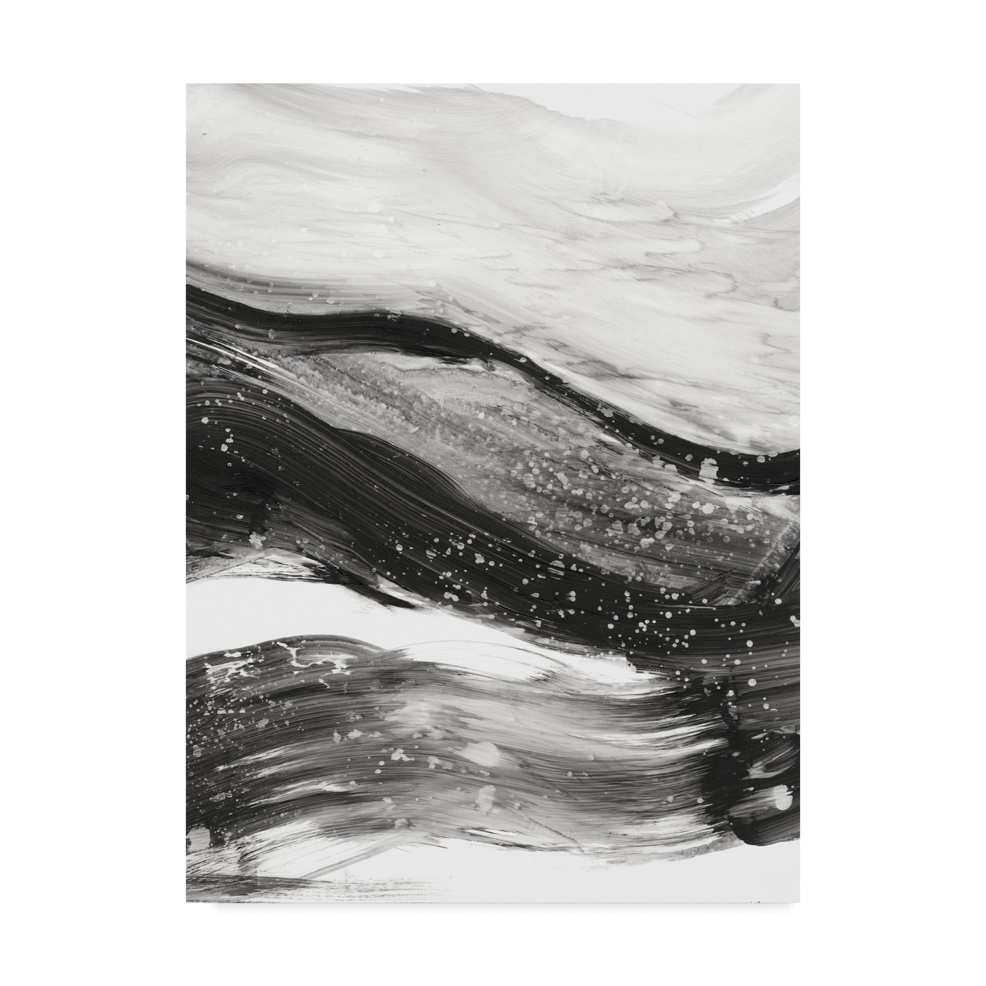 Trademark Fine Art 'Black Waves I' Canvas Art by Ethan Harper
