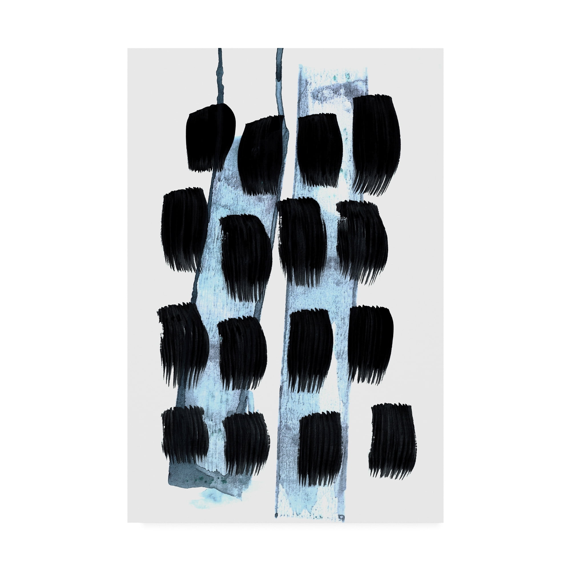 Trademark Fine Art 'Black White Blue' Canvas Art by Iris Lehnhard