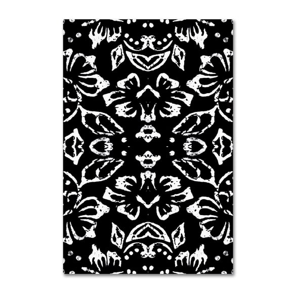 Trademark Fine Art "Black & White Pattern" Canvas Art by Color Bakery