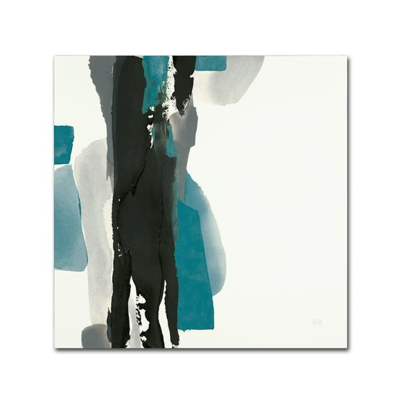 Trademark Fine Art 'Black and Teal II' Canvas Art by Chris Paschke